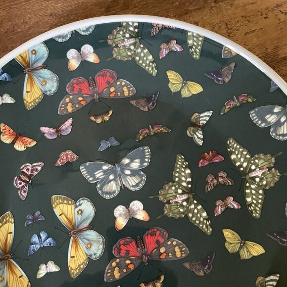 Portmeirion Botanic Garden Harmony Charger Plate 12" Green Butterflies Porcelain - Picture 7 of 10